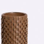 Vaso Onda Maia Vidro e Couro 12x24h | Whisky