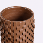 Vaso Onda Maia Vidro e Couro 12x24h | Whisky