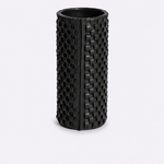 Vaso Onda Maia Vidro e Couro 12x31h | Preto