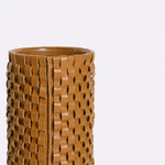 Vaso Onda Maia Vidro e Couro 12x31h | Toffee