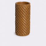 Vaso Onda Maia Vidro e Couro 12x31h | Toffee