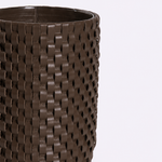 Vaso Onda Maia Vidro e Couro 18x24h | Café