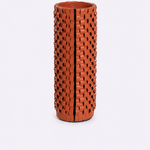 Vaso Onda Maia Vidro e Couro 10x35h | Terracota
