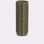 Vaso Onda Maia Vidro e Couro 10x35h | Musgo