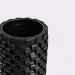Vaso Onda Maia Vidro e Couro 10x35h | Preto