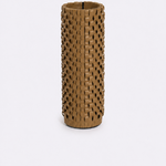 Vaso Onda Maia Vidro e Couro 10x35h | Toffee