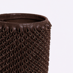 Vaso Ouriço Couro e Vidro 18x24h | Café