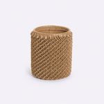 Vaso Ouriço Couro e Vidro 18x24h | Toffee