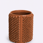 Vaso Ouriço Couro e Vidro 18x24h | Whisky