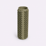Vaso Ouriço Couro e Vidro 12x24h | Musgo