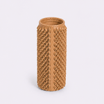 Vaso Ouriço Couro e Vidro 12x24h | Toffee