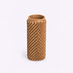 Vaso Ouriço Couro e Vidro 12x24h | Toffee