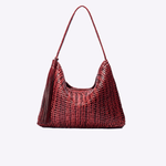 Bolsa Riva Couro Tressê | Burgundy