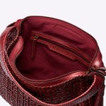Bolsa Riva Couro Tressê | Burgundy