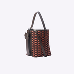 Bolsa Victoria Bucket Couro Tessere | Scotch, Camurça Açaí, Café