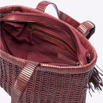 Bolsa Rani Couro Tressê | Burgundy