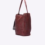 Bolsa Arya Couro Tressê | Burgundy