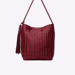 Bolsa Arya Couro Tressê | Burgundy