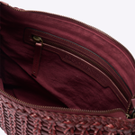 Bolsa Aruna Couro Tressê | Burgundy