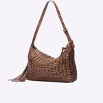 Bolsa Aruna Couro Tressê | Taupe