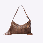 Bolsa Aruna Couro Tressê | Taupe