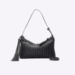 Bolsa Aruna Couro Tressê | Preto