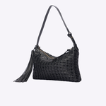 Bolsa Aruna Couro Tressê | Preto