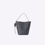 Bolsa Victoria Bucket Couro Tessere | Militar, Indigo, Tempestade
