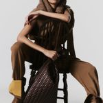 Bolsa Saco Tessere | Scotch, Camurça Açaí, Café