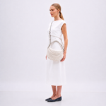 Bolsa Mini Amy Couro Tressê Aspen | Off White