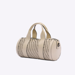 Bolsa Andy Cilindro Couro Tressê | Off White