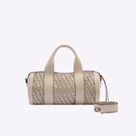Bolsa Andy Cilindro Couro Tressê | Off White