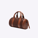 Bolsa Andy Baguete Couro Tessere | Scotch, Camurça Açaí, Café