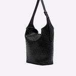 Bolsa Audrey Hobo Couro Tressê | Preto
