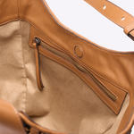 Bolsa Greta Couro Tressê Tela | Canela, Off White, Preto