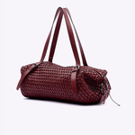 Bolsa Heide Couro Tressê Tela | Cereja
