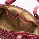 Bolsa Heide Couro Tressê Tela | Cereja