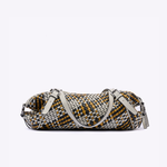 Bolsa Heide Couro Tressê Tela | Off White, Preto, Amarelo
