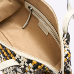 Bolsa Heide Couro Tressê Tela | Off White, Preto, Amarelo