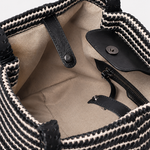Bolsa Heritage Couro Tressê | Preto, Off White