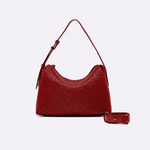 Bolsa Heloisa Couro Trama Aspen | Cereja