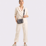 Bolsa Maya Pequena Couro | Off White, Preto