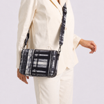 Bolsa Maya Grande Couro | Off White, Preto