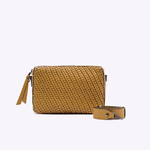 Bolsa Maya Média Couro Tela Espiral | Amarelo