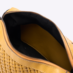 Bolsa Maya Média Couro Tela Espiral | Amarelo