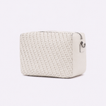 Bolsa Maya Média Couro Tela Espiral | Off White