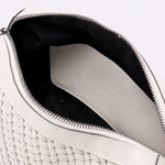 Bolsa Maya Média Couro Tela Espiral | Off White