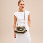 Bolsa Leni Bucket Couro Tressê | Off White, Preto, Amarelo