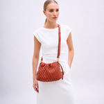 Bolsa Leni Bucket Couro Tressê | Terracota