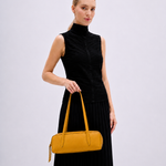 Bolsa Leonora Baguete Couro | Amarelo